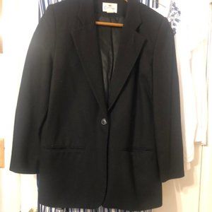 women's black wool-feel blazer